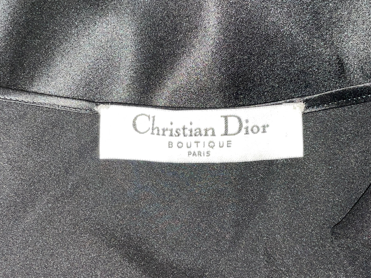 S/S 2004 Christian Dior by John Galliano Black Satin Lace Garter Lingerie Slip Dress