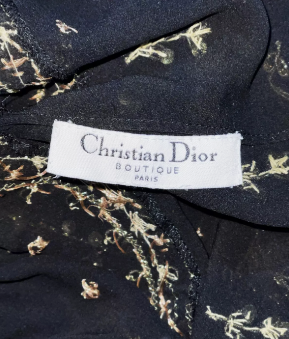 S/S 2004 Christian Dior by John Galliano Sheer Black & Gold Embellished Gypsy Maxi Dress