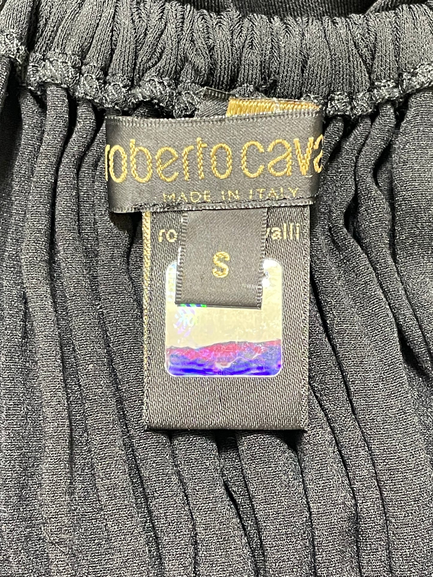 S/S 2004 Roberto Cavalli Runway Black Cut-Out Crystal Maxi Dress