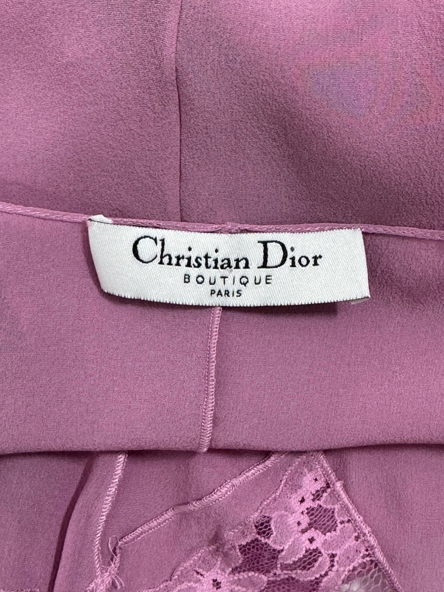 2005 Christian Dior by John Galliano Sheer Pink Stretch Silk & Lace Babydoll Lolita Mini Dress