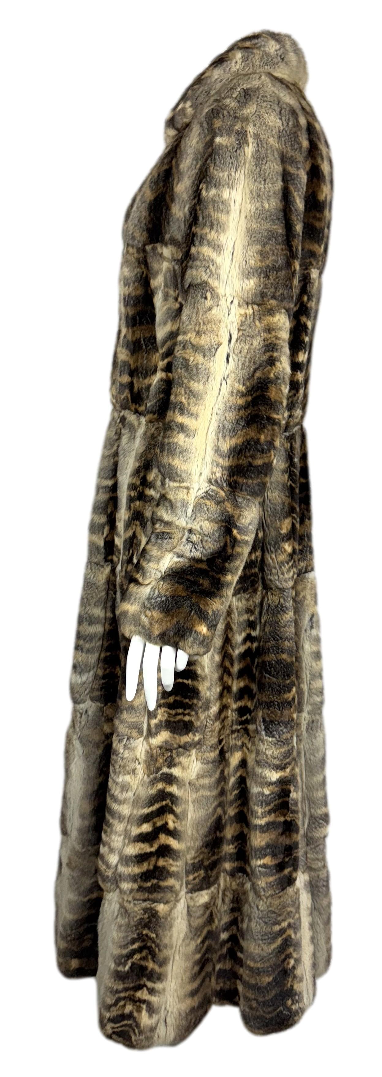 F/W 2005 Roberto Cavalli Runway Chinchilla Fur Long Full Length Princess Coat Jacket