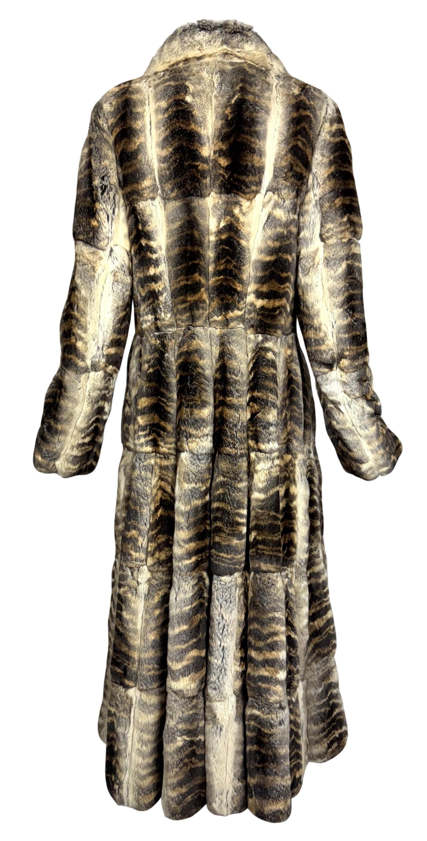 F/W 2005 Roberto Cavalli Runway Chinchilla Fur Long Full Length Princess Coat Jacket
