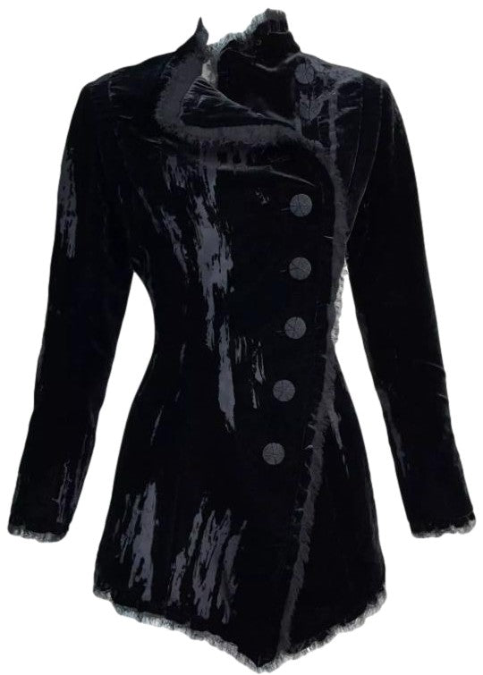 S/S 2005 Christian Dior by John Galliano Haute Couture Black Velvet Jacket