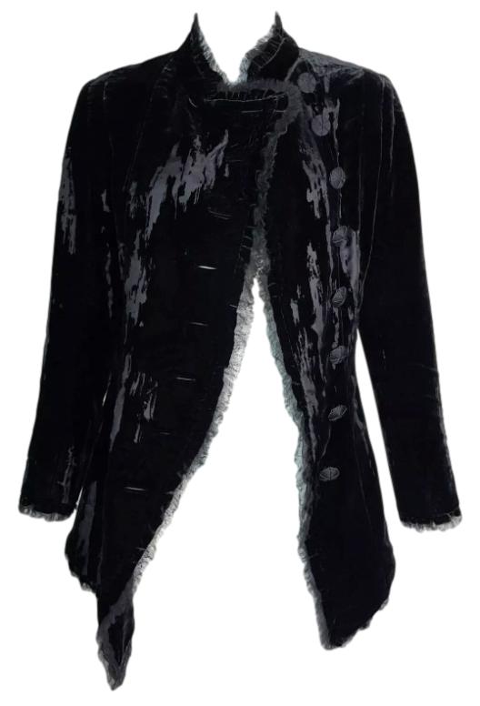 S/S 2005 Christian Dior by John Galliano Haute Couture Black Velvet Jacket