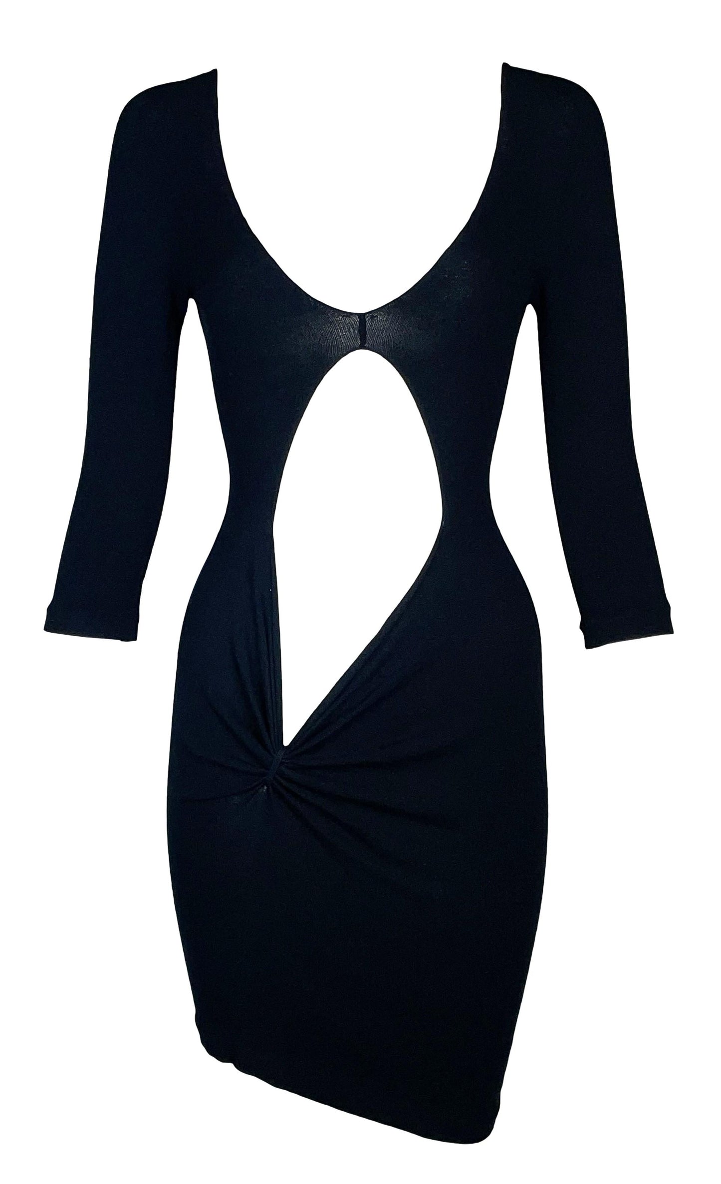 S/S 2005 Dsquared2 Runway Black Cut-Out Bodycon Mini Dress