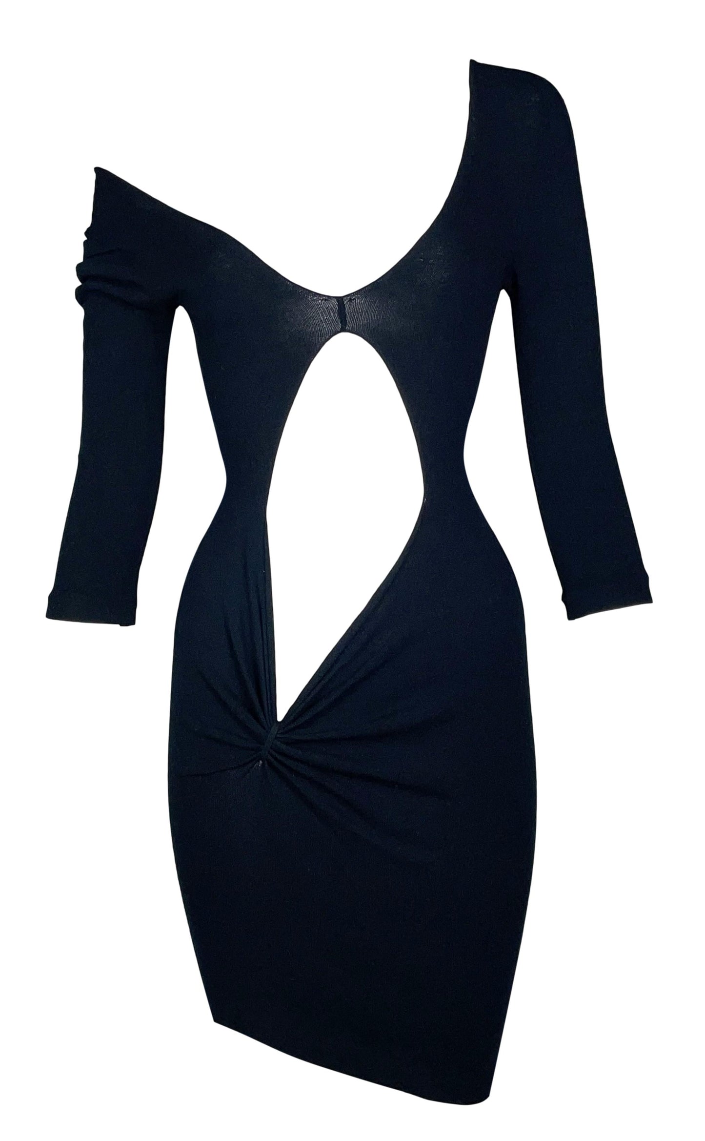 S/S 2005 Dsquared2 Runway Black Cut-Out Bodycon Mini Dress