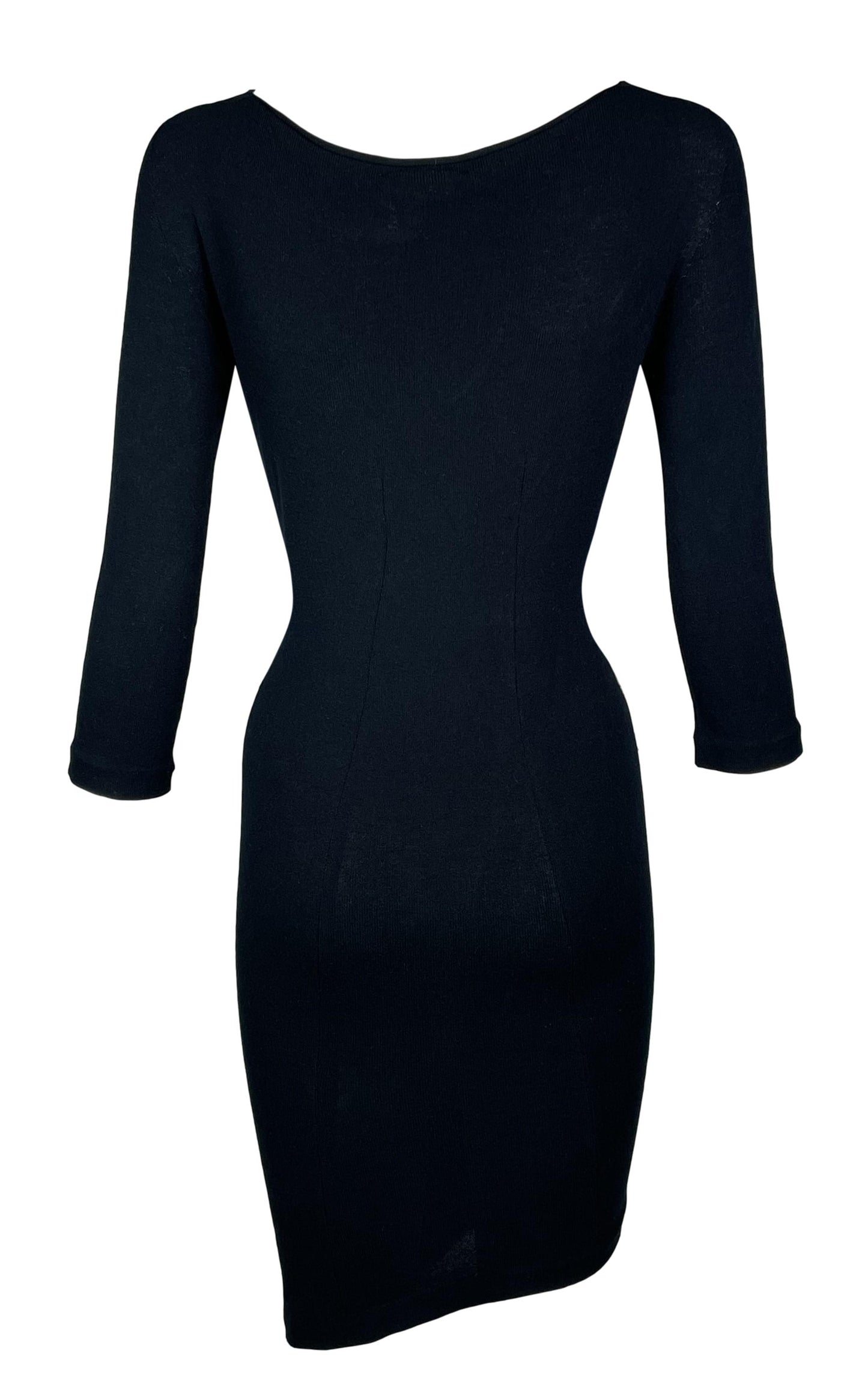 S/S 2005 Dsquared2 Runway Black Cut-Out Bodycon Mini Dress