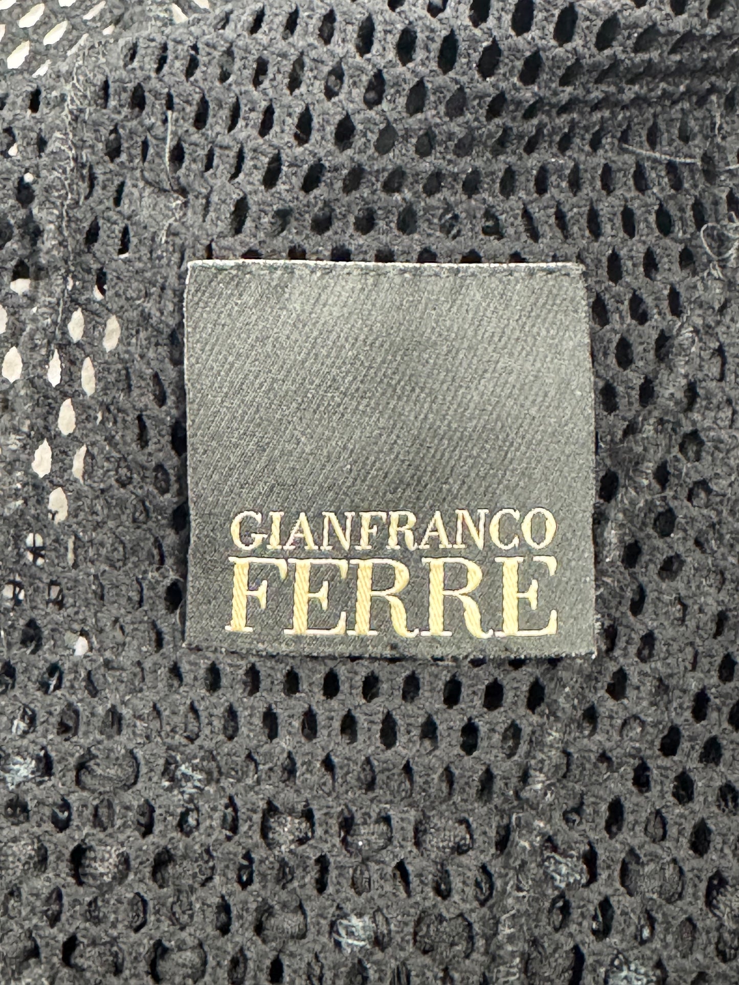 S/S 2005 Gianfranco Ferre Sheer Black Fishnet Tulle Trim Ruffle Short Jacket