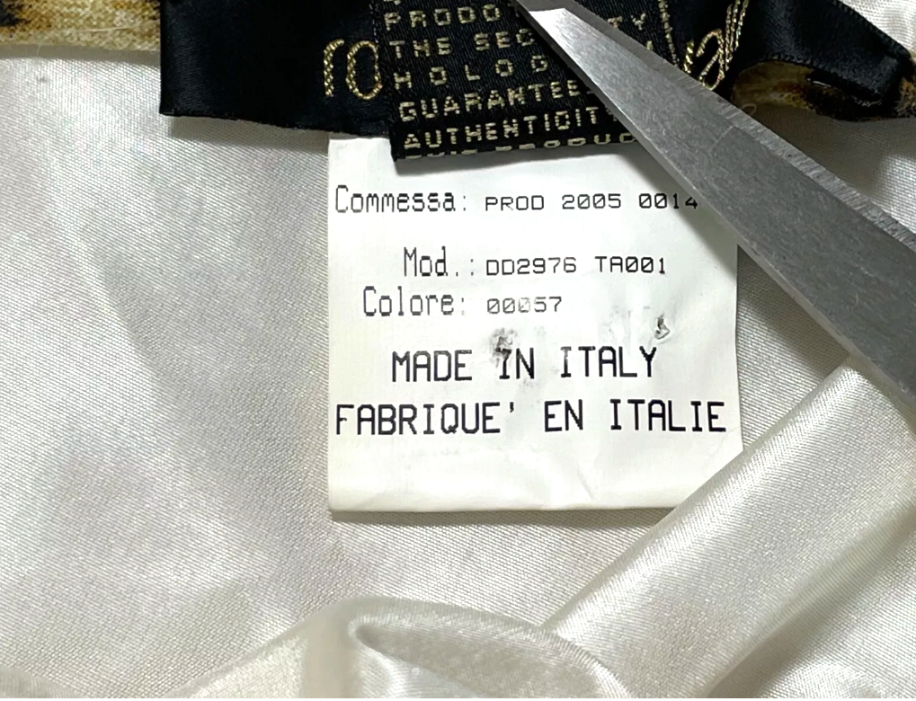S/S 2005 Roberto Cavalli Ivory Silk Satin Bridal Wedding Strapless Ball Gown Dress w High Slit