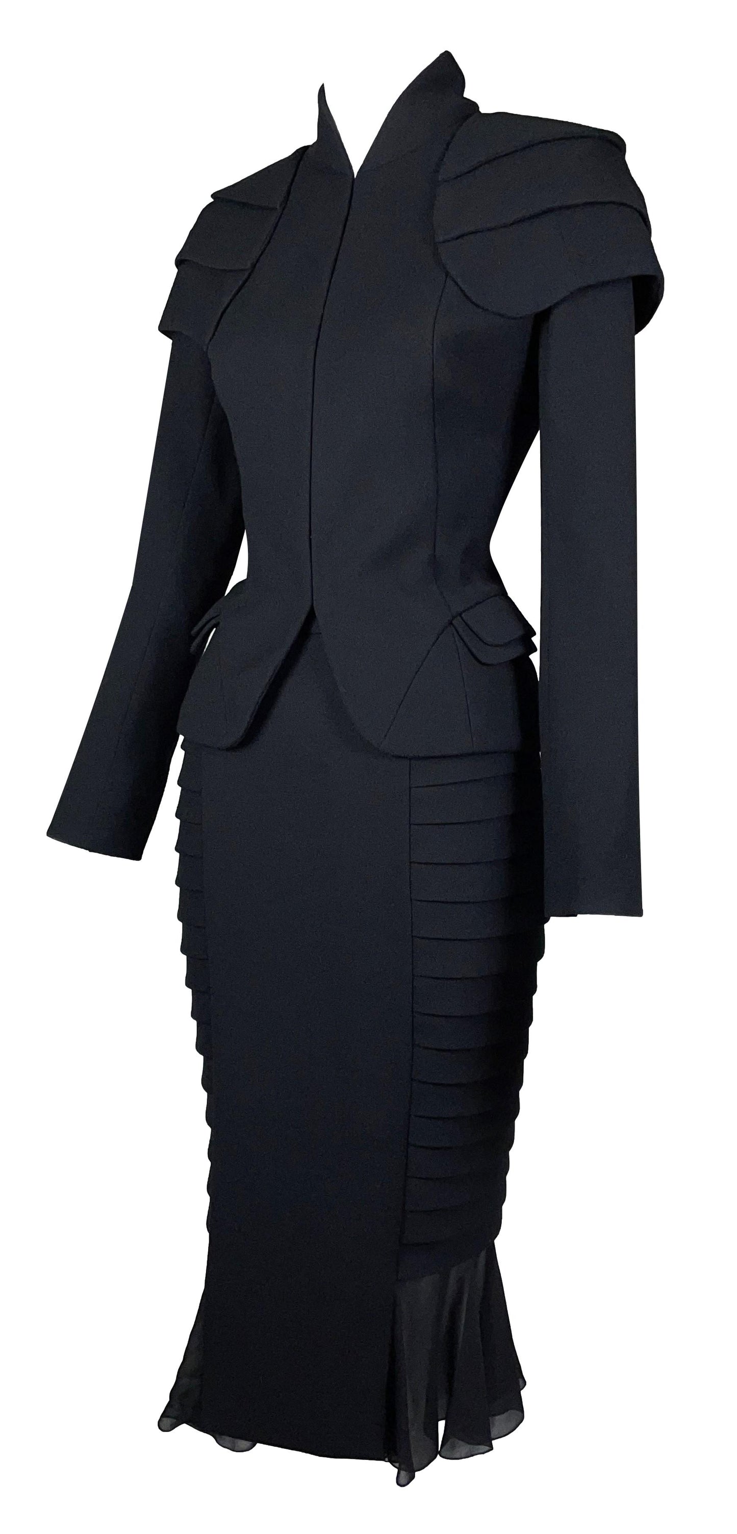 F/W 2006 Christian Dior by John Galliano Haute Couture "Joan of Ark" Armor Pin-Up Jacket & Skirt Suit