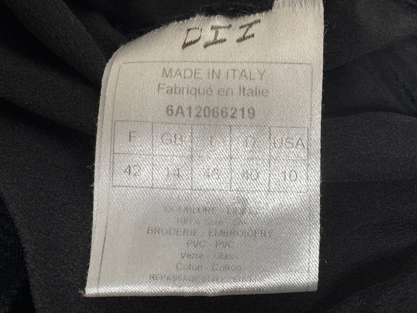 F/W 2006 Christian Dior x John Galliano Sheer Black Silk Asymmetrical Embellished Distressed Dress