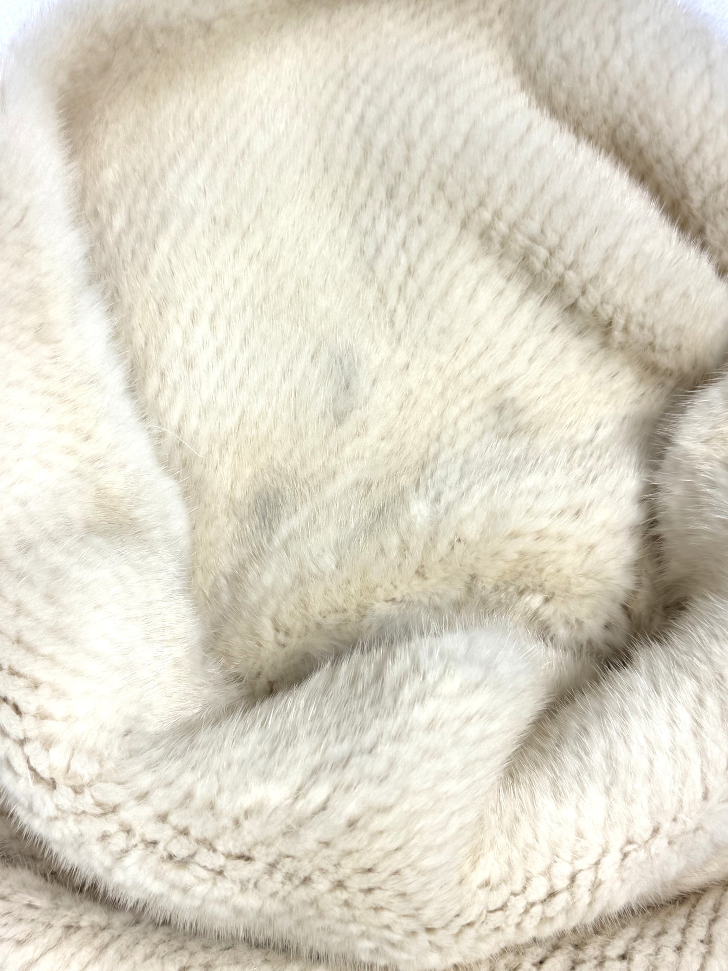 F/W 2006 Louis Vuitton x Marc Jacobs Runway Winter White Mink Fur Boat Neck Cropped Sweater Top