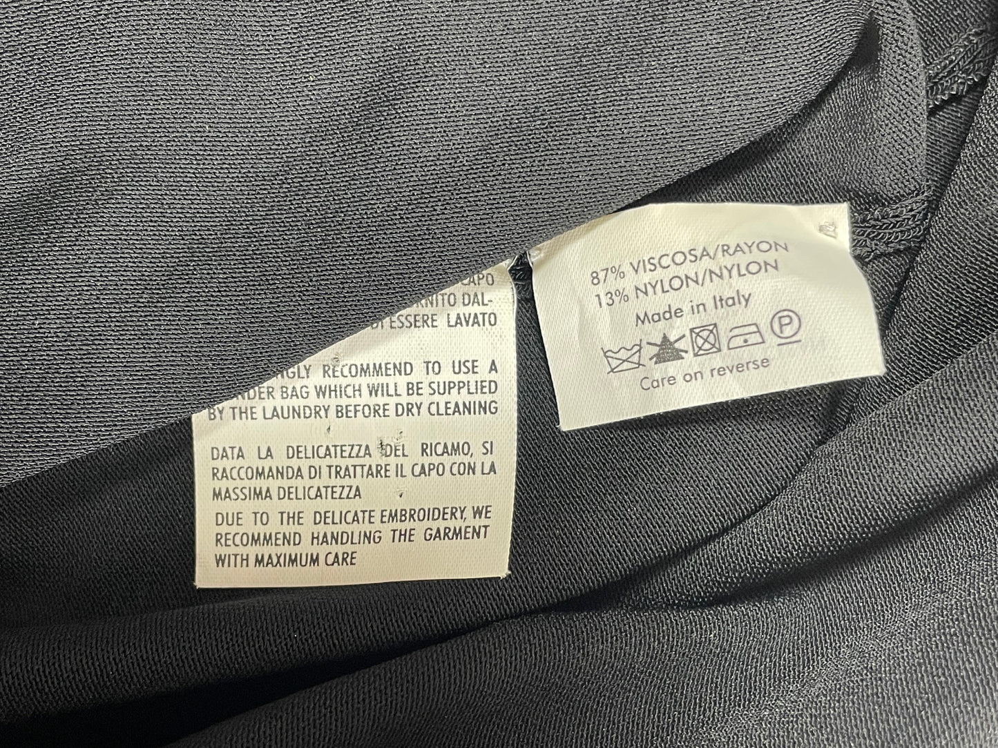 S/S 2006 Alexander McQueen Plunging Gold Chains Black Bodycon Dress