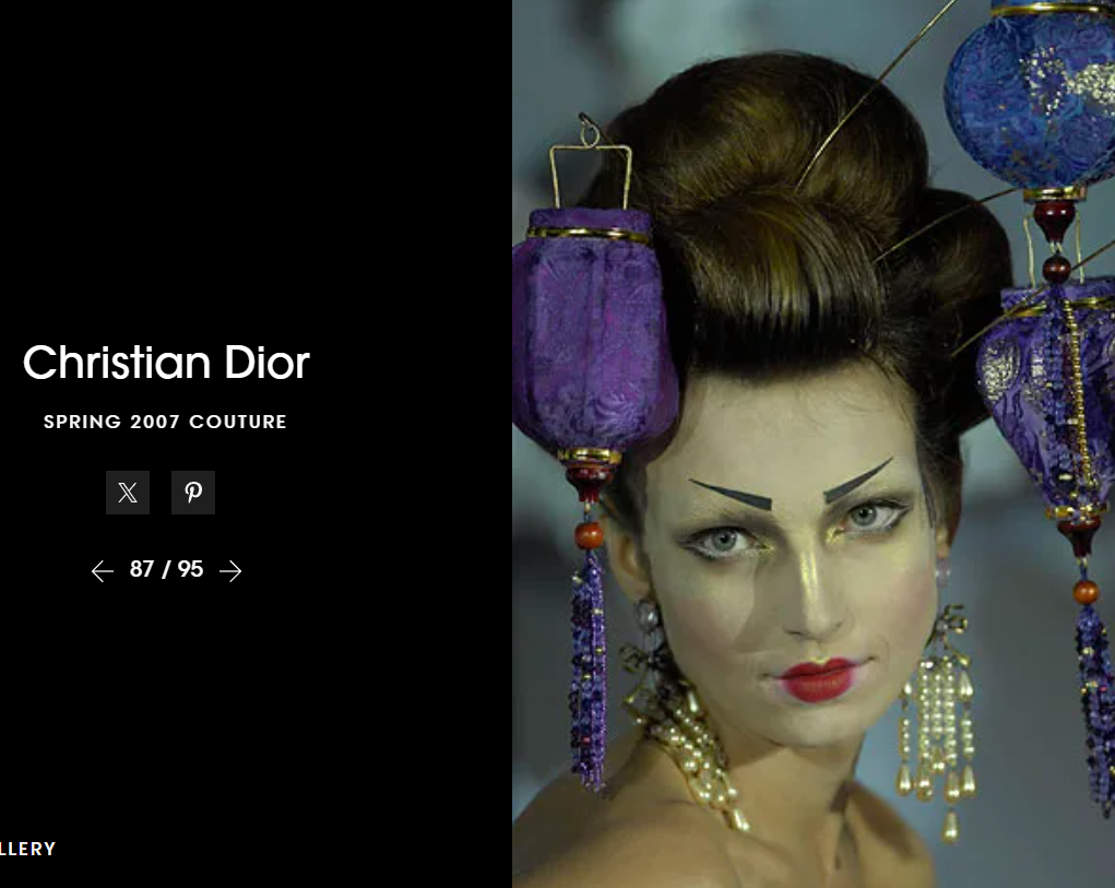 S/S 2007 Christian Dior by John Galliano Haute Couture Princess Runway Large Chandelier Bow Earrings