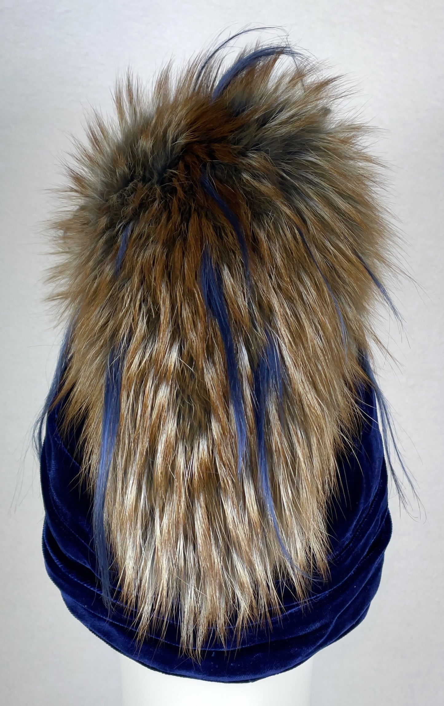 F/W 2007 Christian Dior by John Galliano Runway Flapper 20's Style Velvet Mohawk Fur Turban Hat