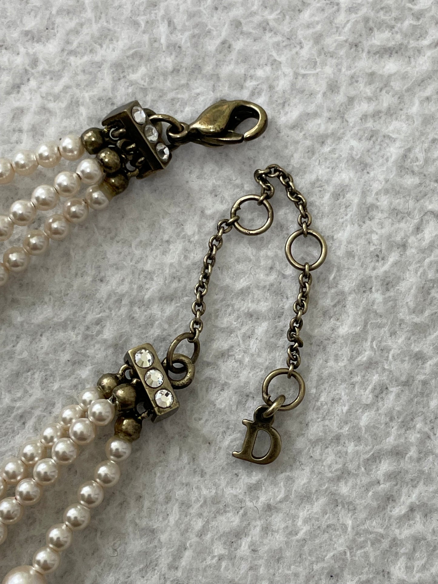 S/S 2007 Christian Dior by John Galliano Haute Couture Runway Large Gold Pearl Bow Chandelier Earrings & Necklace Set