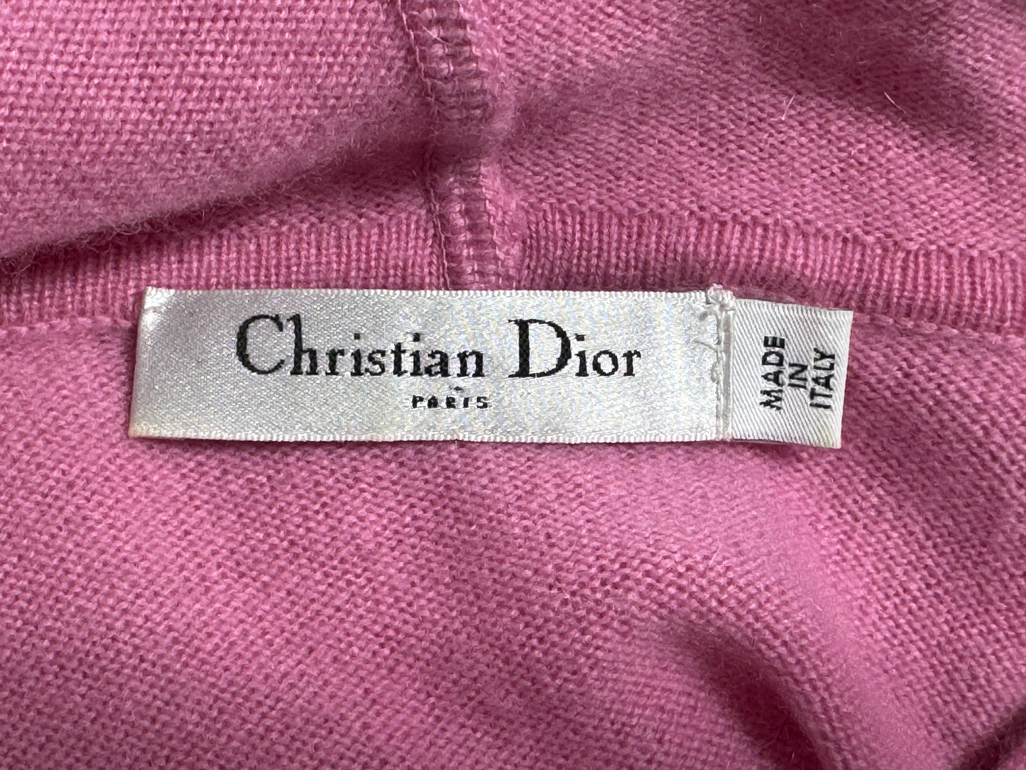F/W 2008 Christian Dior by John Galliano Pink Cashmere Hooded Sweater Dress