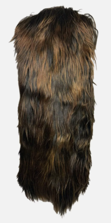 F/W 2008 Dolce & Gabbana Runway Brown Shaggy Fur Long Vest Coat