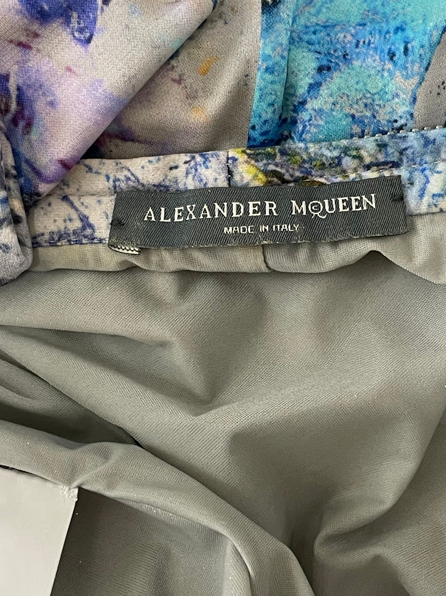 S/S 2010 Alexander McQueen Plato's Atlantis Plunging Zip-Up Ruched Mini Dress