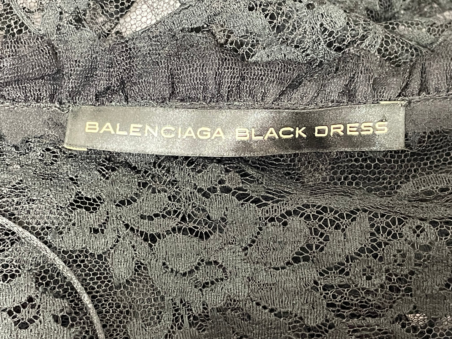 C. 2009 Balenciaga by Nicolas Ghesquière Sheer Black Lace Dress
