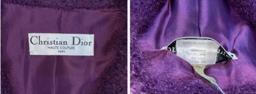 F/W 2009 Christian Dior Haute Couture by John Galliano Purple High Waist 60's MOD Style Swing Coat