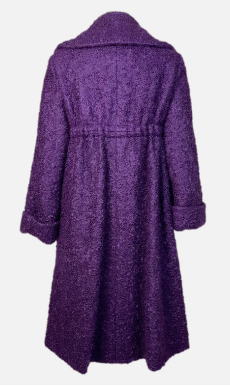 F/W 2009 Christian Dior Haute Couture by John Galliano Purple High Waist 60's MOD Style Swing Coat
