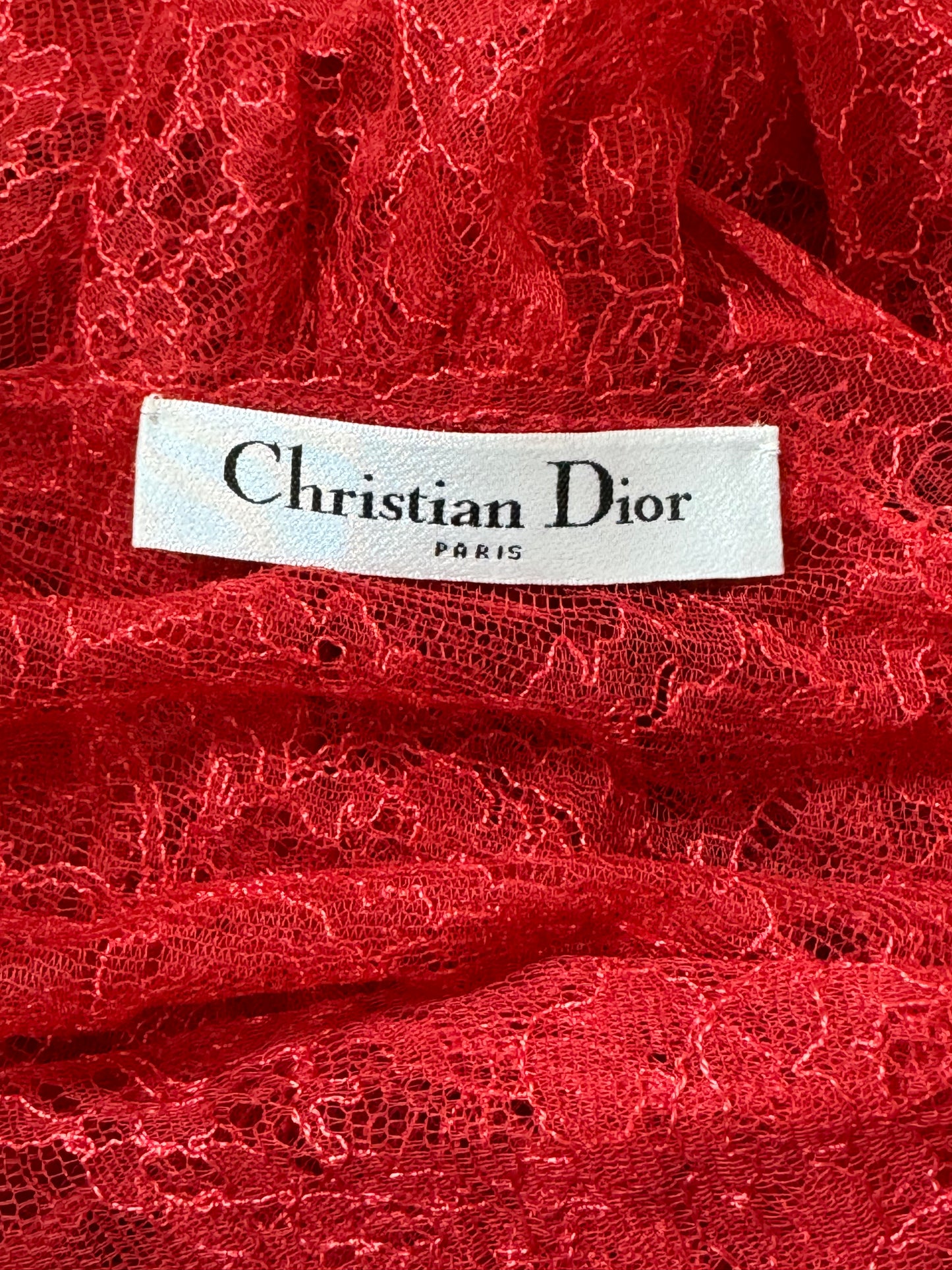 F/W 2009 Christian Dior by John Galliano Red Silk Maxi Slip Dress