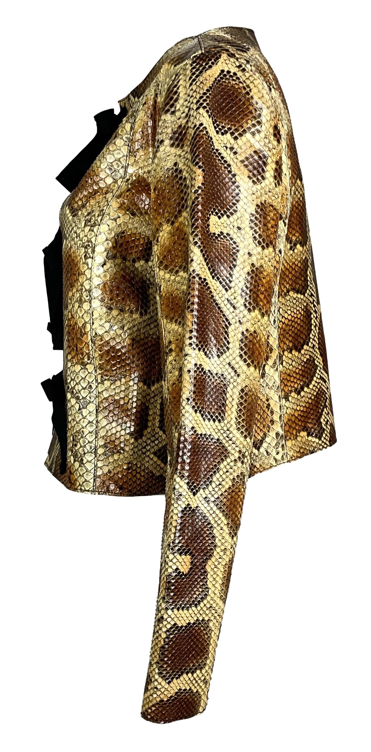 S/S 2009 Prada Burmese Python Snakeskin Bow Jacket