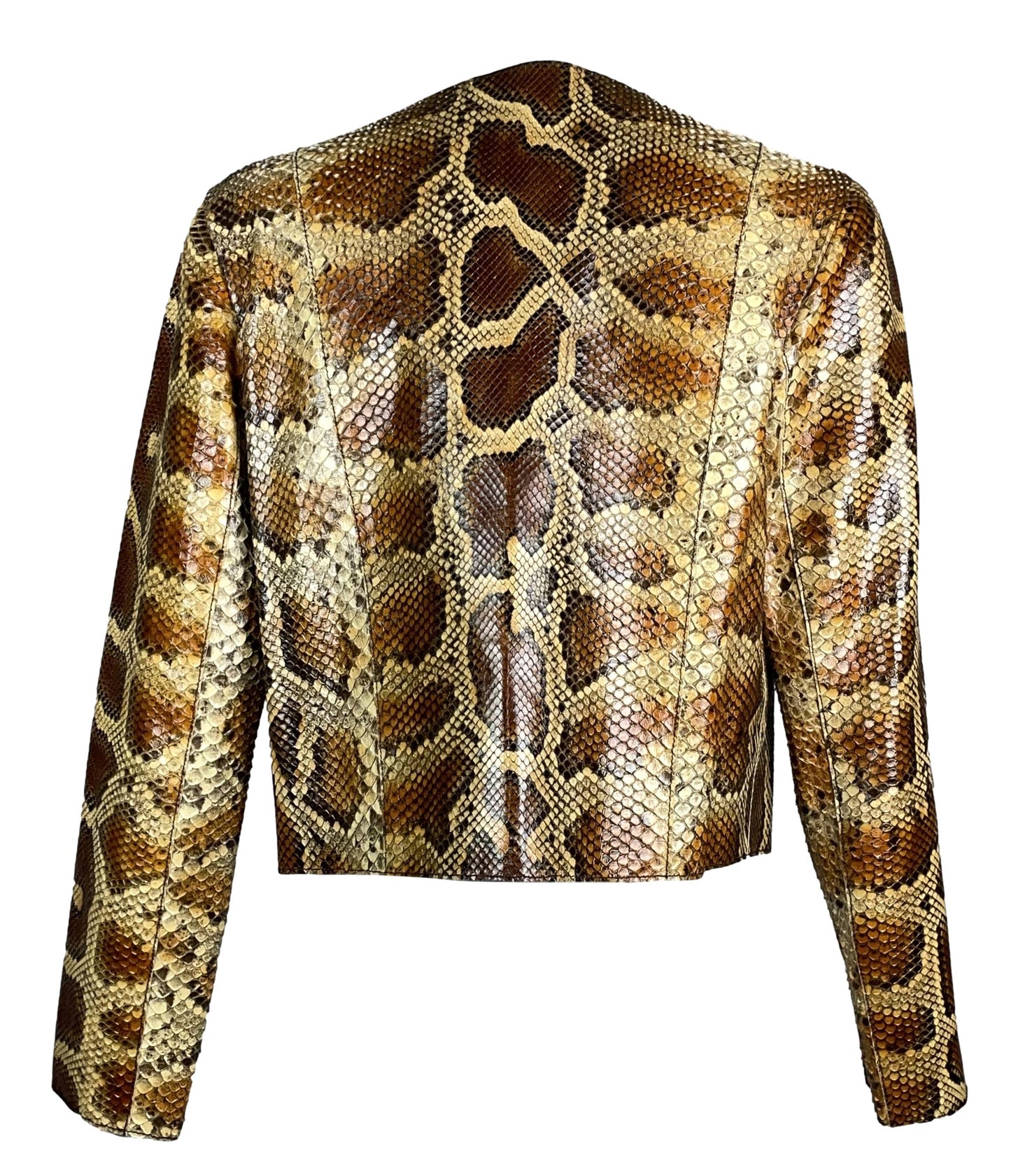 S/S 2009 Prada Burmese Python Snakeskin Bow Jacket