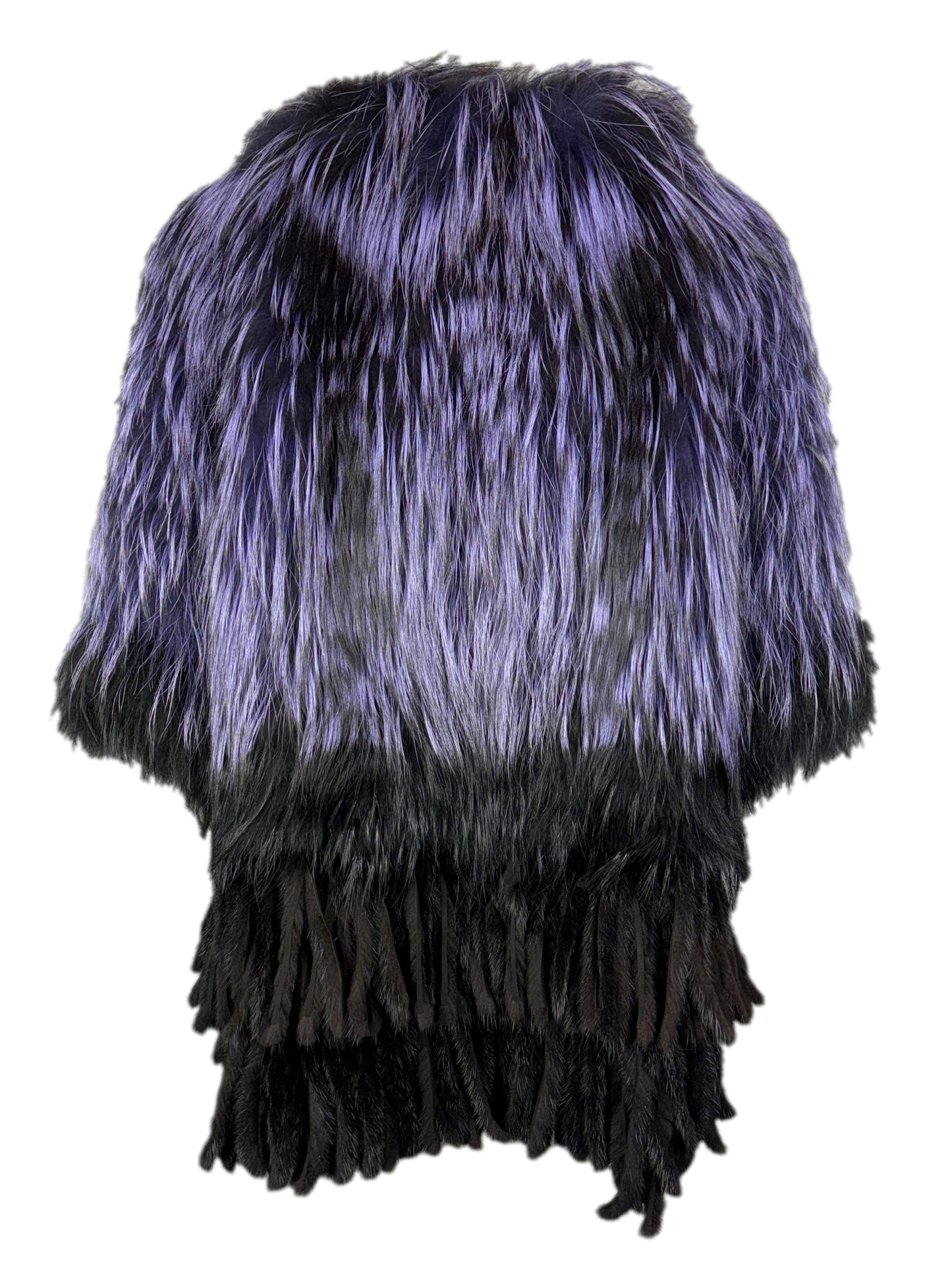 F/W 2011 Christian Dior by John Galliano Purple Fox Fur & Mink Fur Tails Coat Jacket