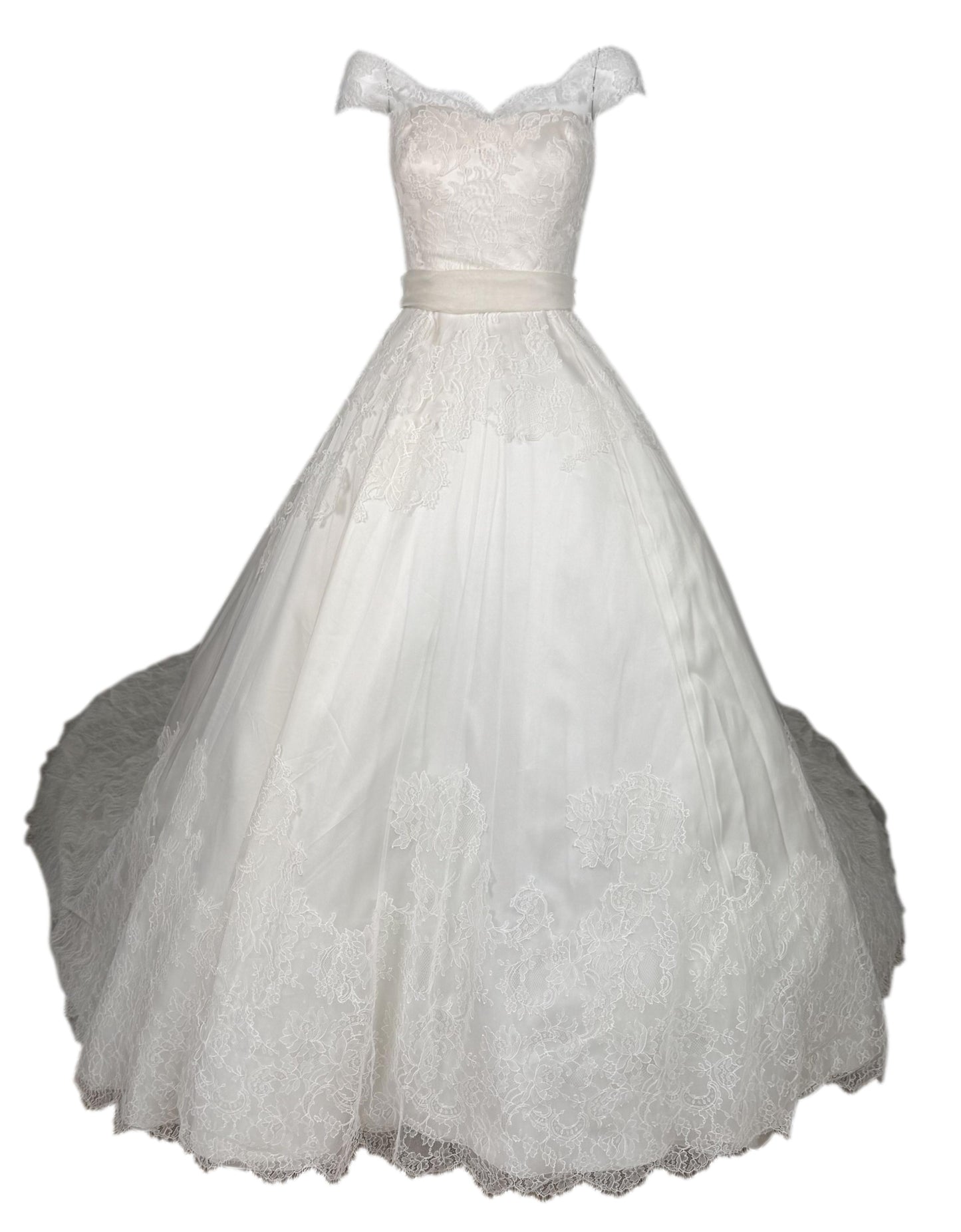 $137K F/W 2012 Christian Dior Haute Couture by Raf Simons Custom Wedding Gown Dress w Extra Long Veil