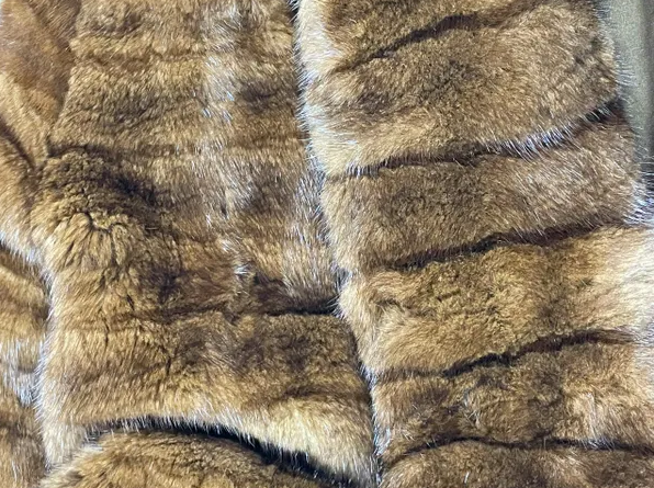 Rare Vintage 1998 John Galliano 1930's Great Gatsby Style Full Length Striped Mink Fur Coat