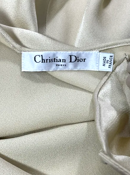 S/S 2008 Christian Dior by John Galliano Champagne Satin Maxi Gown Dress