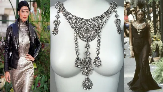 F/W 1997 Christian Dior by John Galliano Haute Couture Runway Huge Crystal Necklace Pin