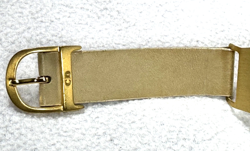 2000's Christian Dior by John Galliano Large Gold Logo Plate Choker Necklace