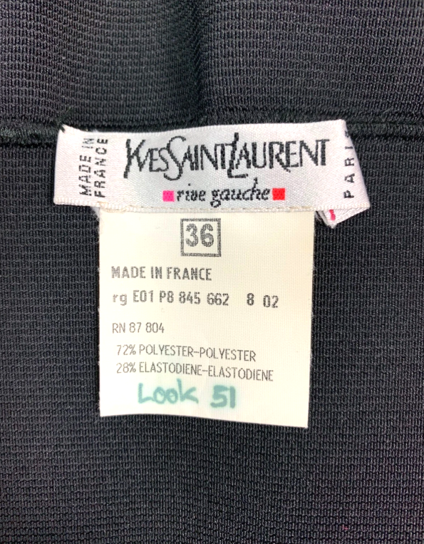 S/S 2001 Yves Saint Laurent by Tom Ford Runway Black Bandage Wrap Bustier Top