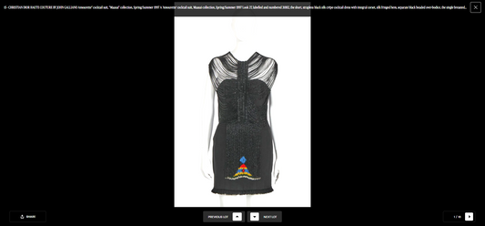 S/S 1997 Christian Dior x John Galliano Haute Couture Gold Beaded Navajo Native American Top Necklace