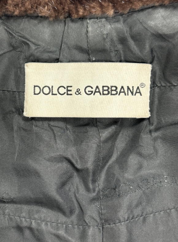 Vintage F/W 1996 Dolce & Gabbana 1940's Vixen Old Hollywood Style Pin-Up Mink Fur Cape Shawl Jacket