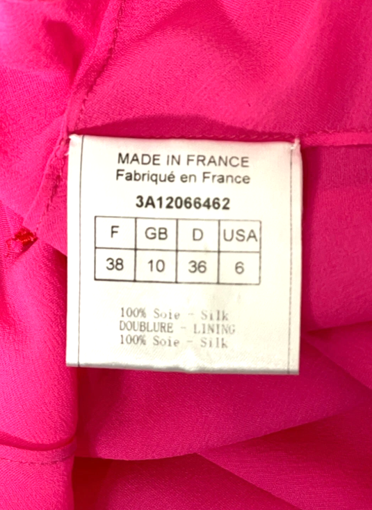 F/W 2003 Christian Dior by John Galliano Hot Pink Sheer Silk Mini Dress