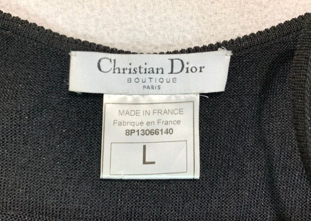 S/S 1998 Christian Dior x John Galliano Sheer Black Embroidered Mesh LBD Mini Dress