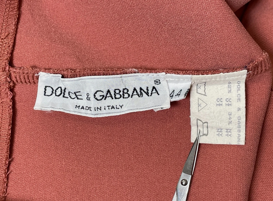 Vintage S/S 1991 Dolce & Gabbana Pin-Up Crop Top & High Waist Bodycon Mini Skirt Set