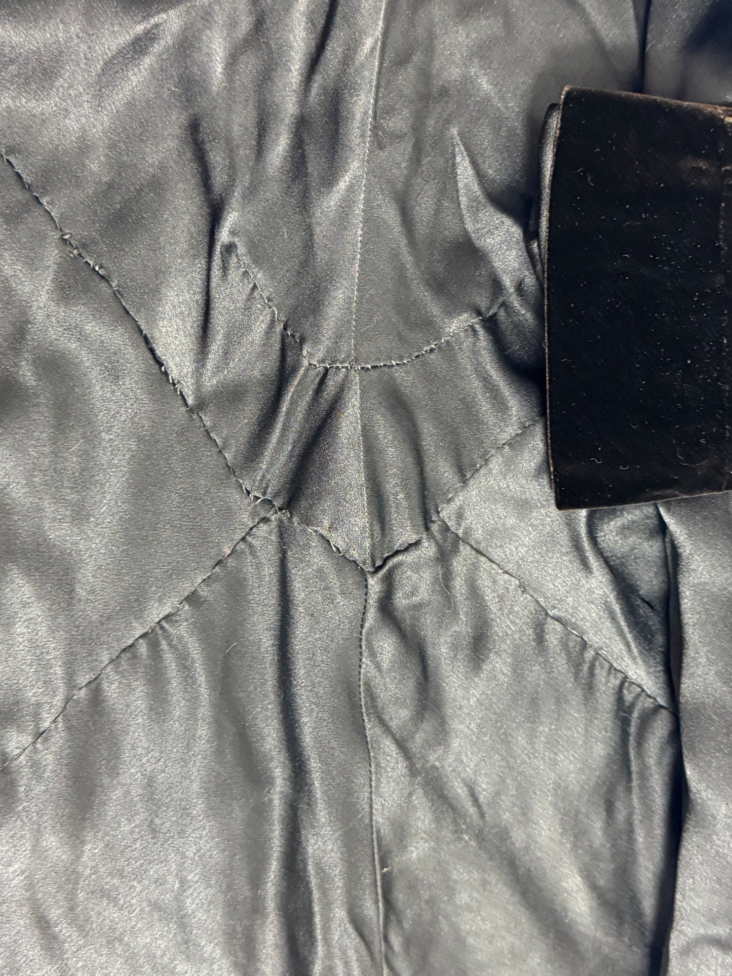 Vintage C. 1937 Nina Ricci Haute Couture Black Velvet Long Coat Dress