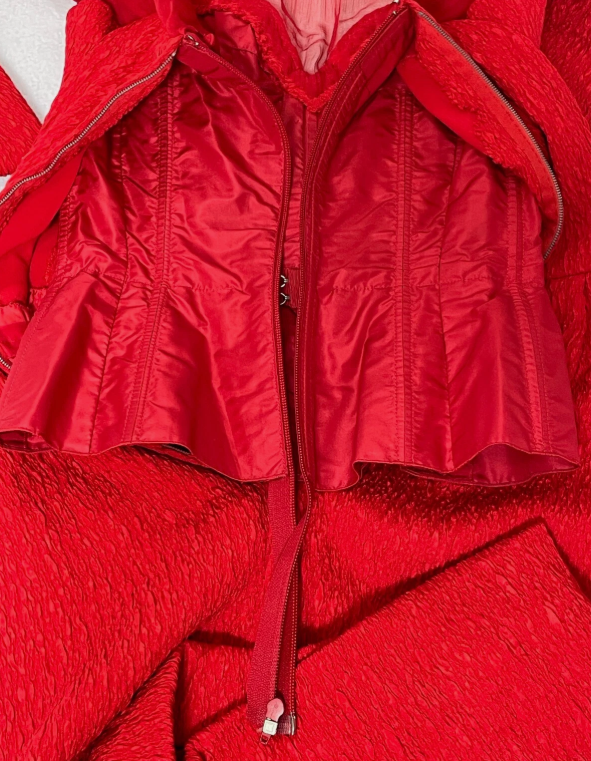 1980's Christian Dior Haute Couture Goth Queen of Hearts Sheer Red Silk Mini Dress