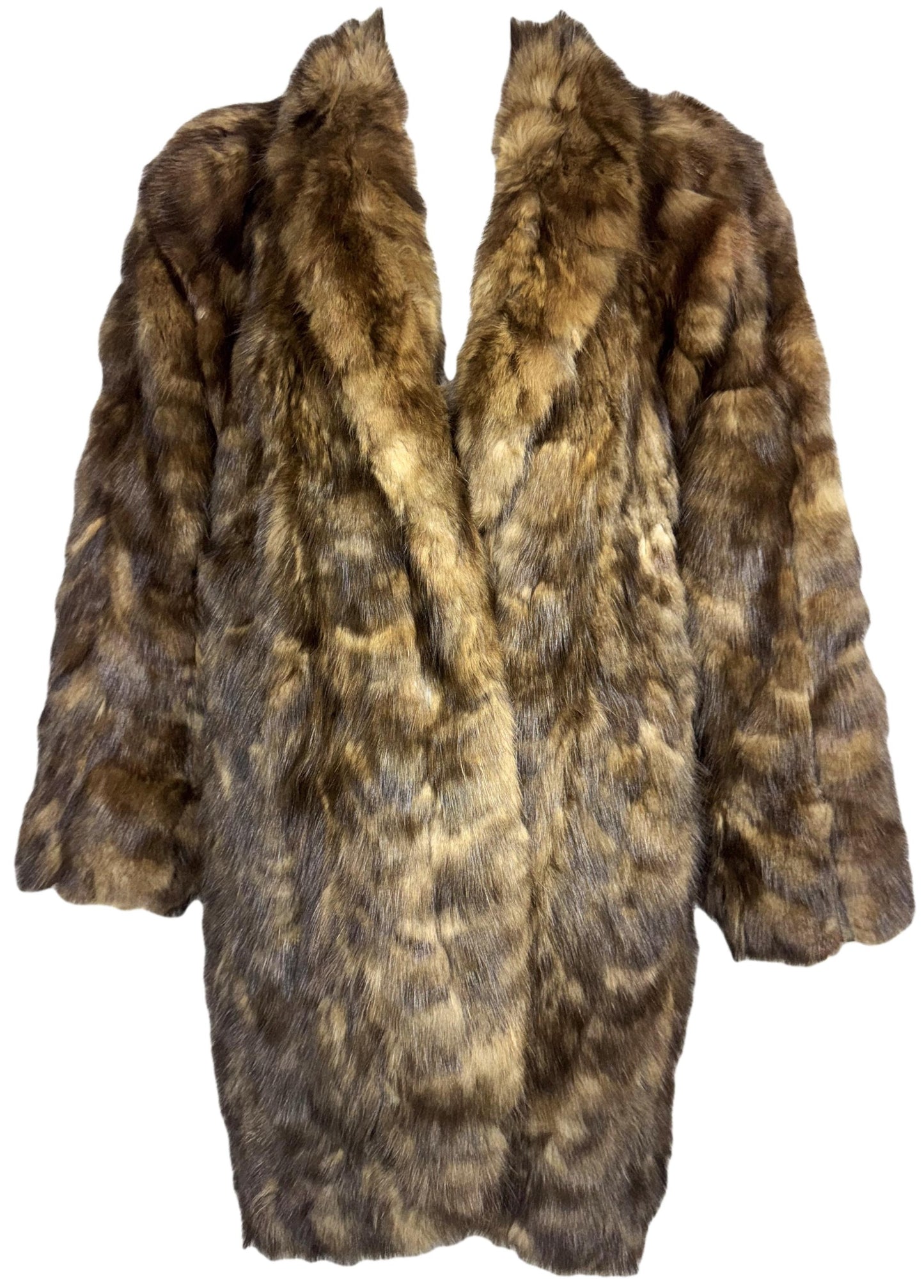 Vintage 1980's Fendi x Karl Lagerfeld Sable Fur Baggy Cocoon Coat Jacket