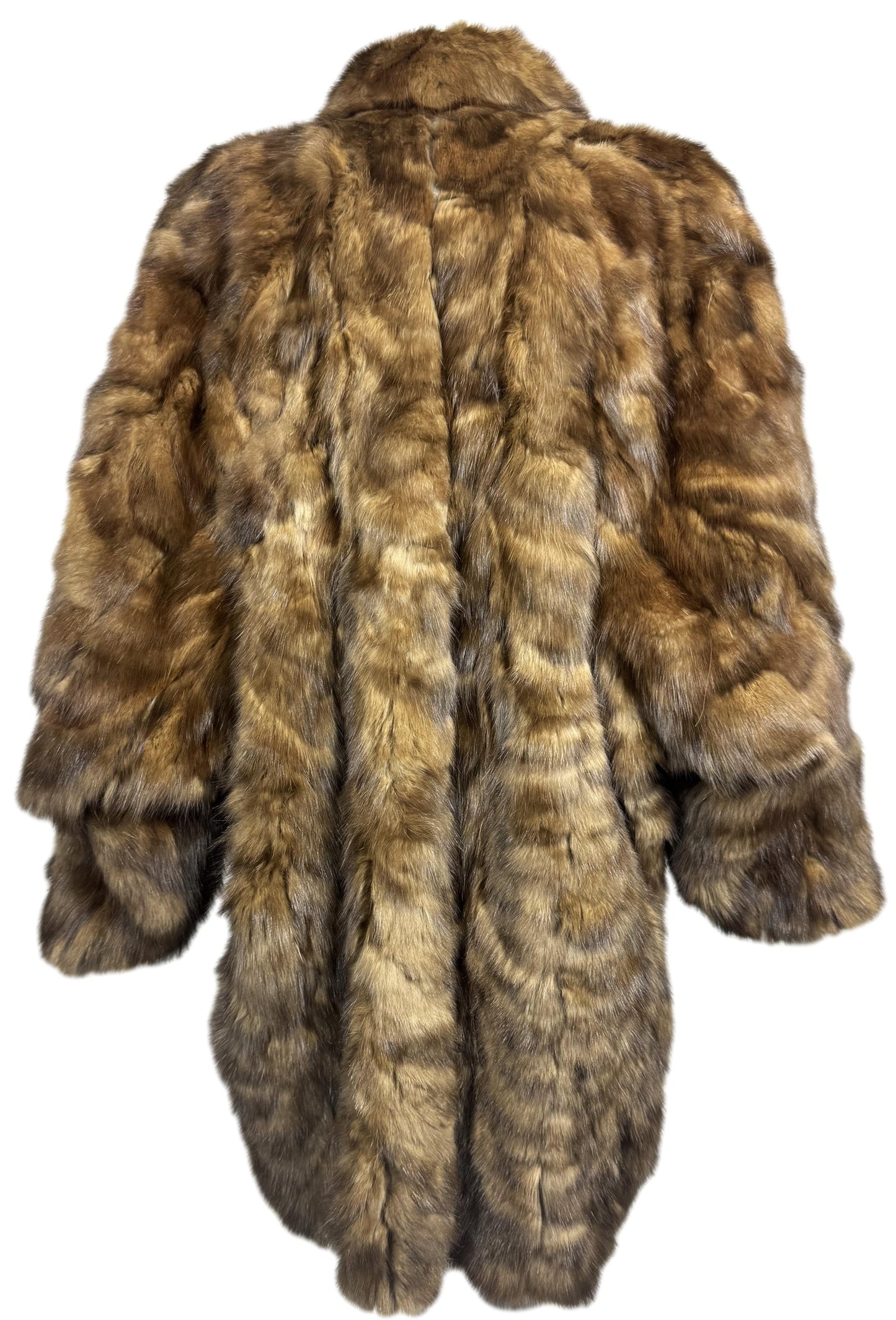 Vintage 1980's Fendi x Karl Lagerfeld Sable Fur Baggy Cocoon Coat Jacket