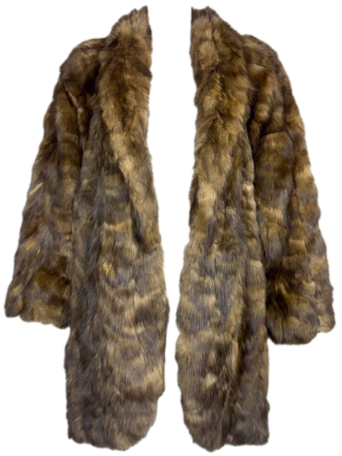 Vintage 1980's Fendi x Karl Lagerfeld Sable Fur Baggy Cocoon Coat Jacket