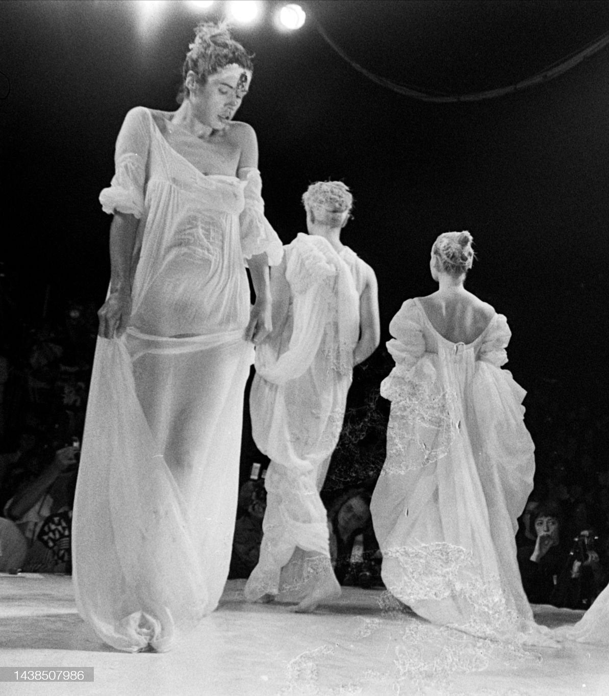 RARE Vintage S/S 1986 John Galliano "Fallen Angels" Black Goth Princess Peasant Maxi Dress