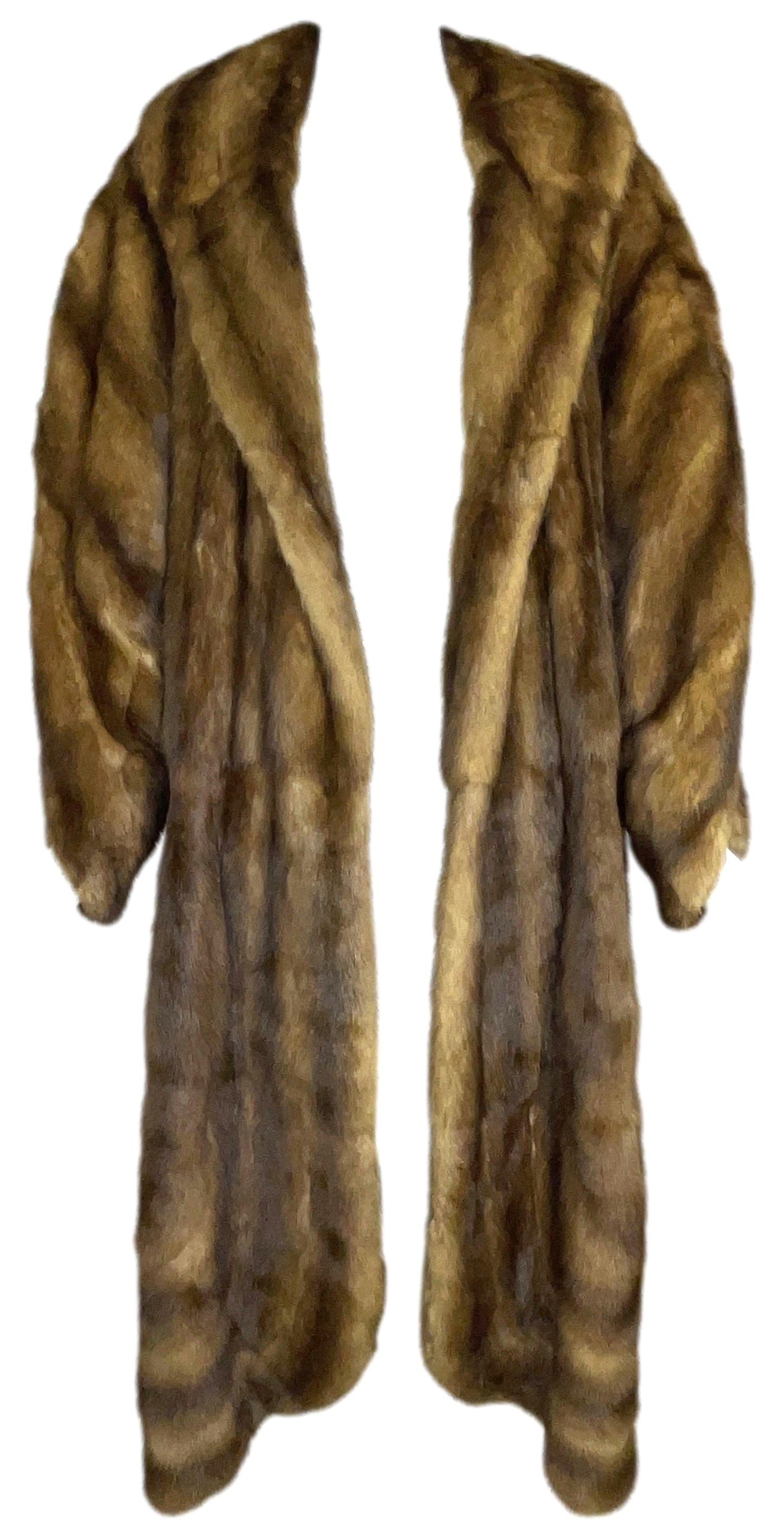 1986 Fendi by Karl Lagerfeld Kolinsky Sable Fur 1920's Style Open Front Coat
