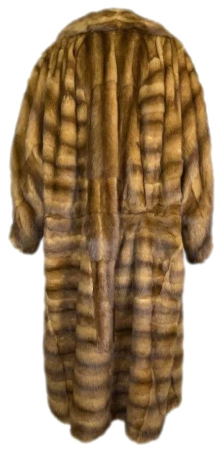 1986 Fendi by Karl Lagerfeld Kolinsky Sable Fur 1920's Style Open Front Coat