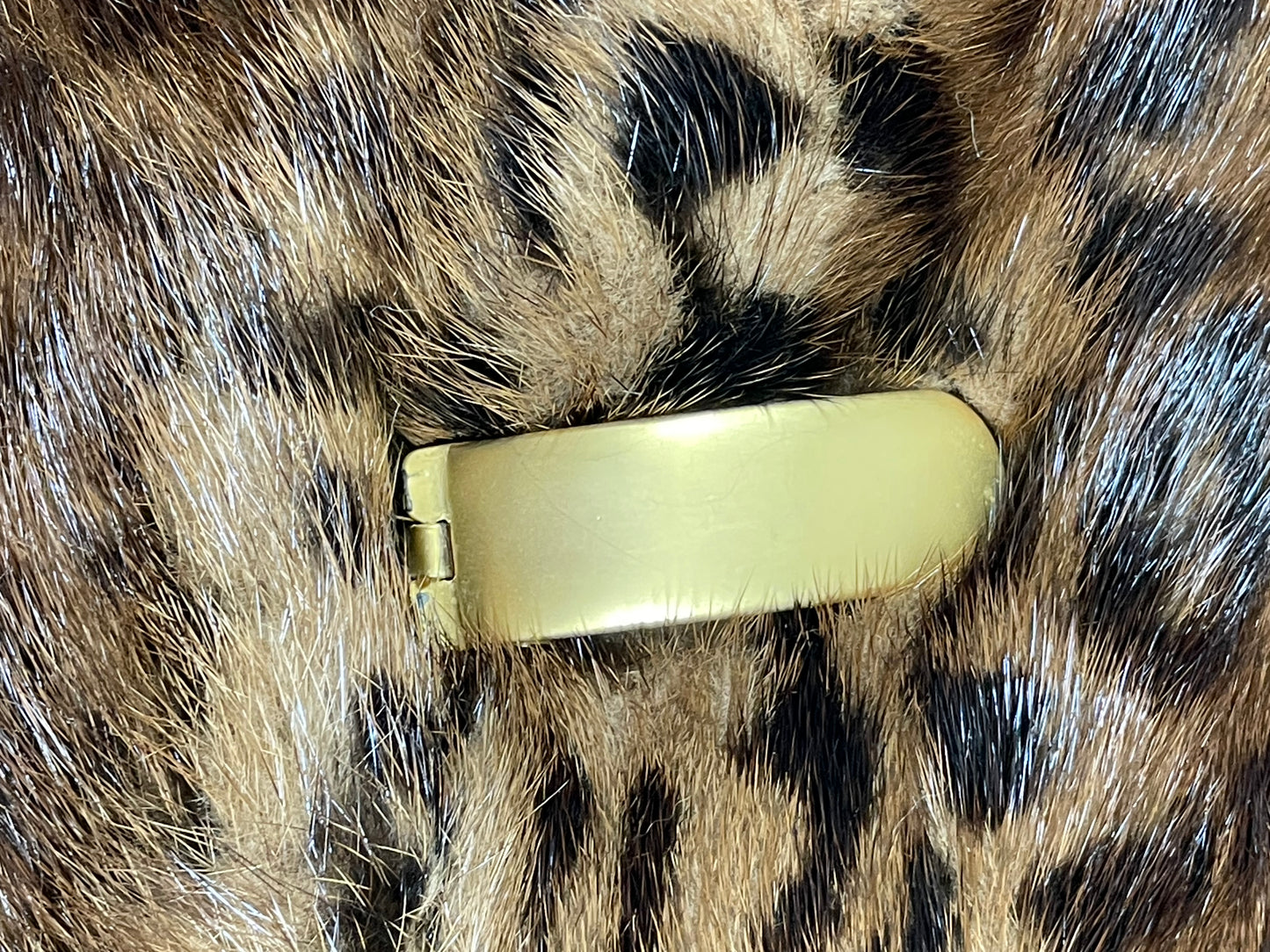 F/W 1989 Gianfranco Ferre Leopard Print Mink Fur Long Swing Coat